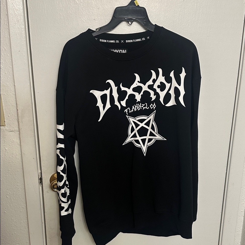 DIXXON Pentagram Black Crewneck Sweater